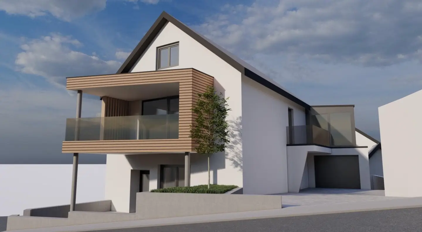 Multi-family house with four units and terraces near the main square