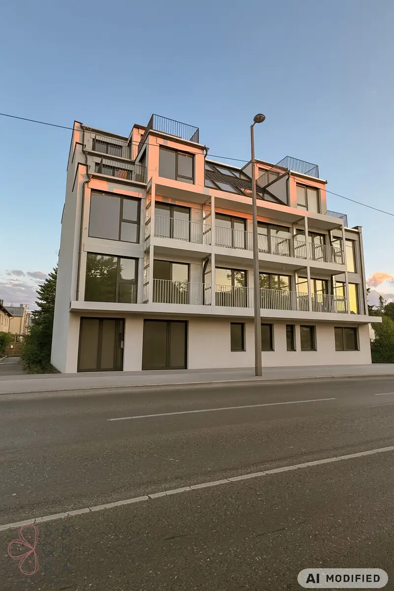 New build apartment with garden in Essling
