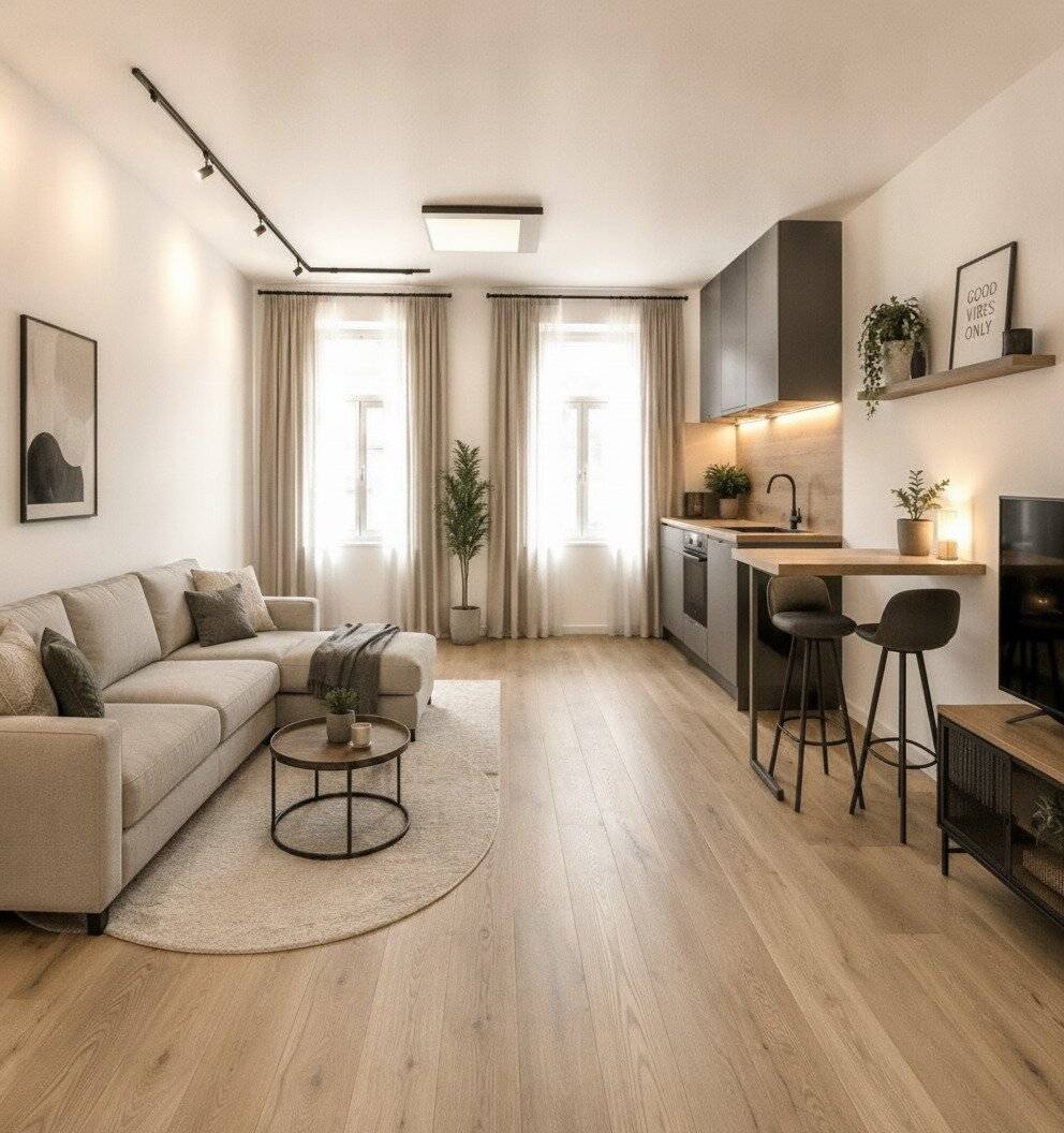 Garçonnière fully renovated in top location near park
