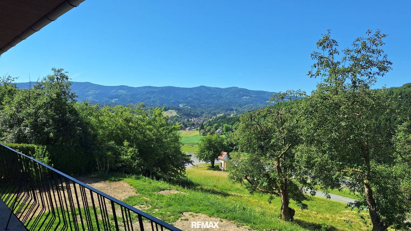 Einfamilienhaus mit Garage und Blick in ruhiger Hanglage