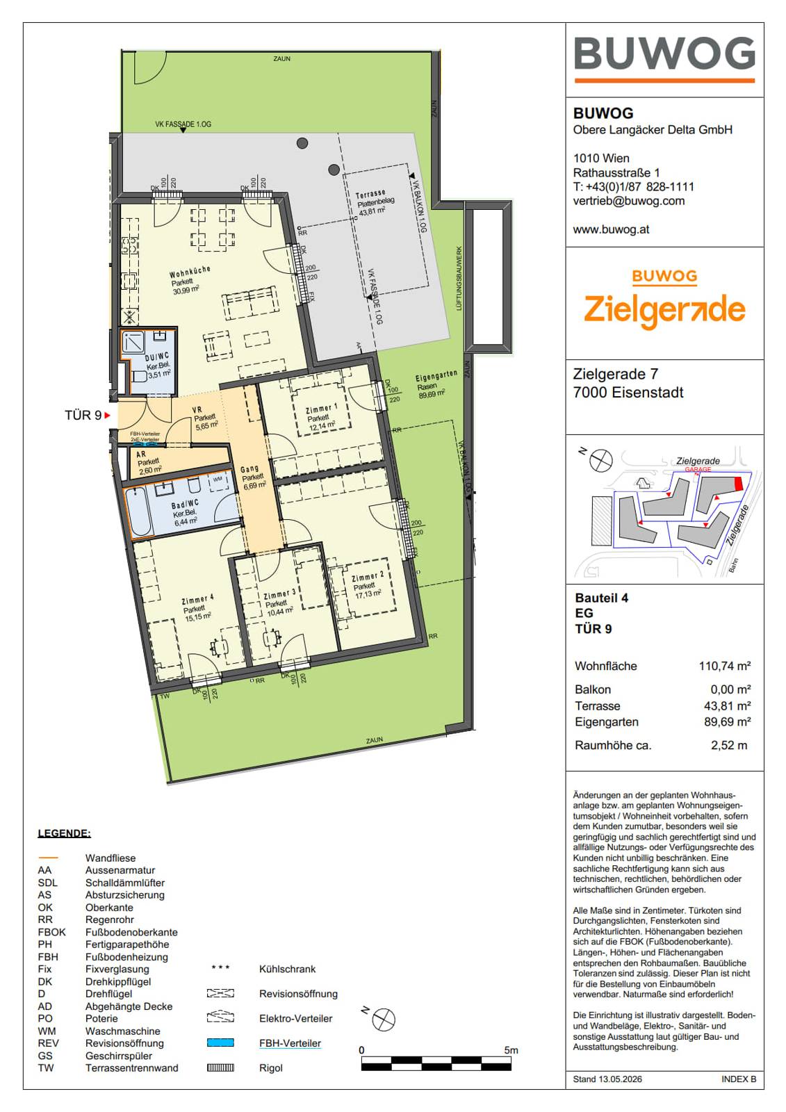 Erdgeschosswohnung mit Garten und Terrasse in Neubau Erstbezug