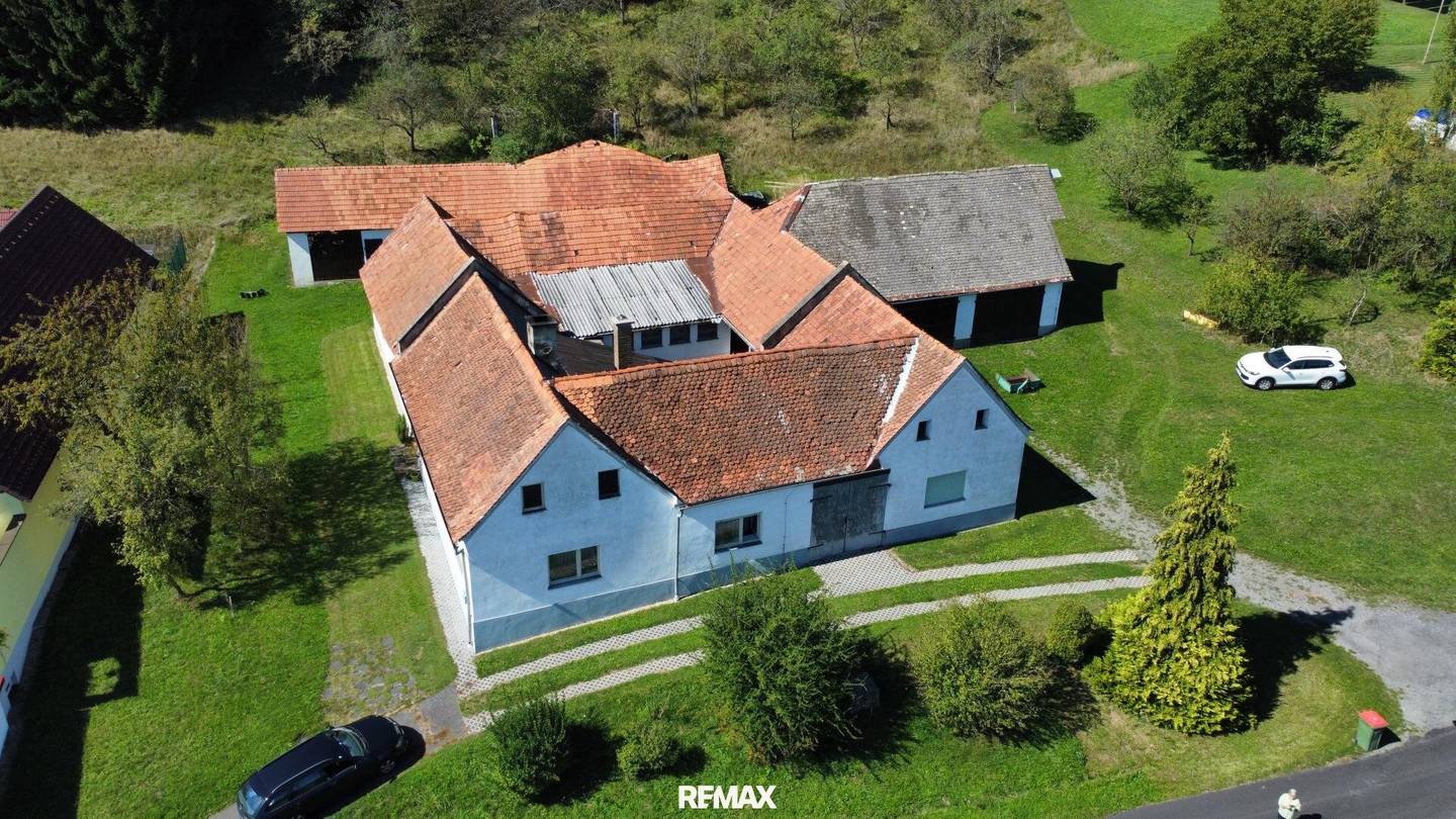 Historisches Bauernhaus mit Holzofen auf großem Grundstück