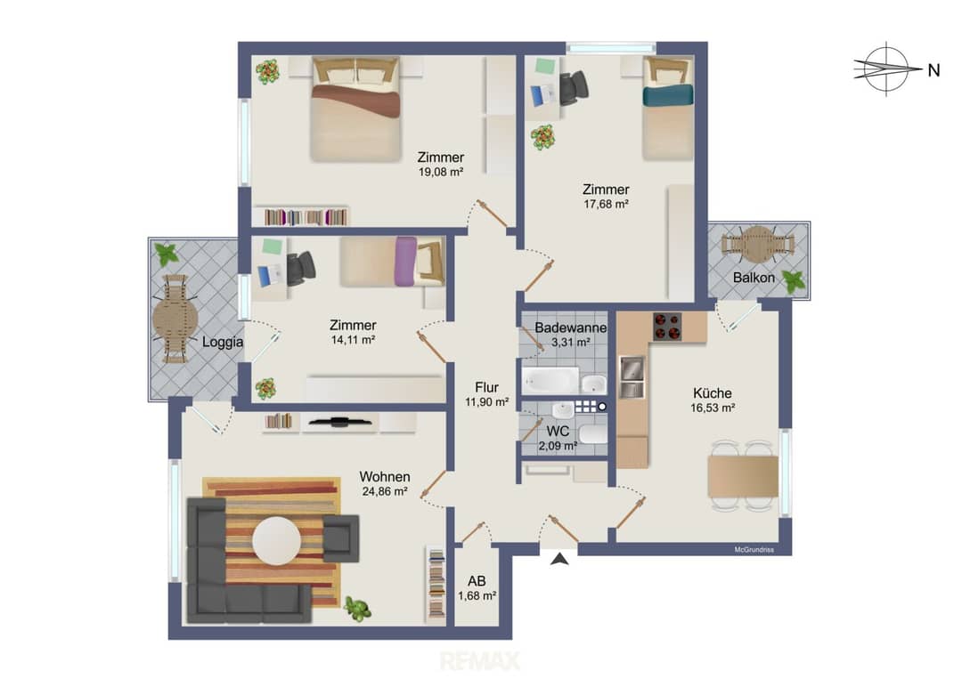 schematischer Grundriss
