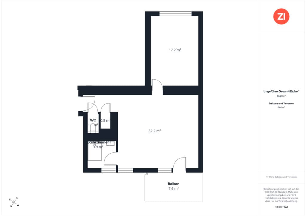 Kernsanierte Wohnung mit Balkon und Kellerabteil