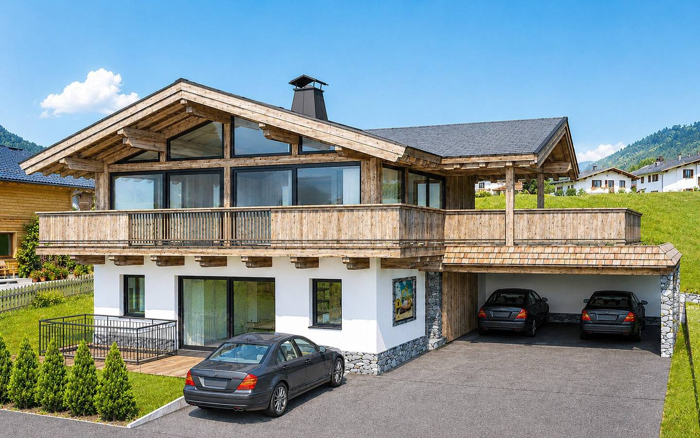 Baugrundstück mit genehmigter Planung und Panoramablick in Fieberbrunn