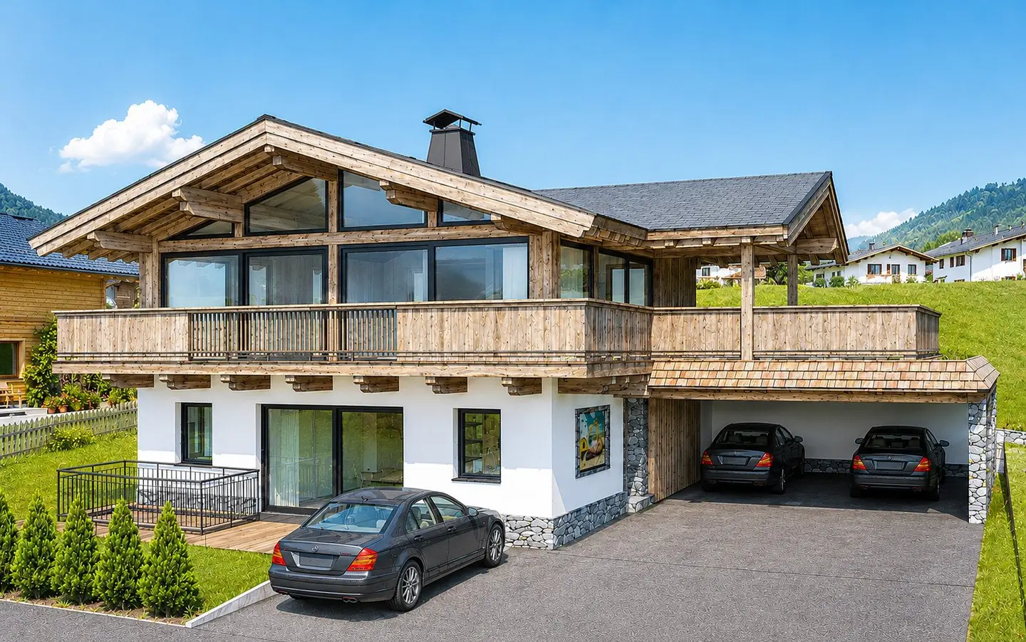Building plot with approved planning and panoramic view in Fieberbrunn