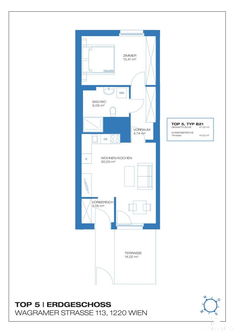 Investment apartment with terrace and elevator on the ground floor