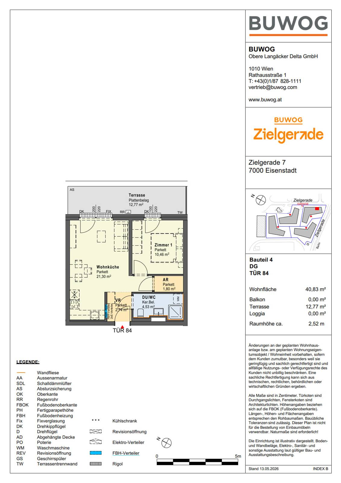 Neubauwohnung mit Terrasse und Aufzug in Eisenstadt