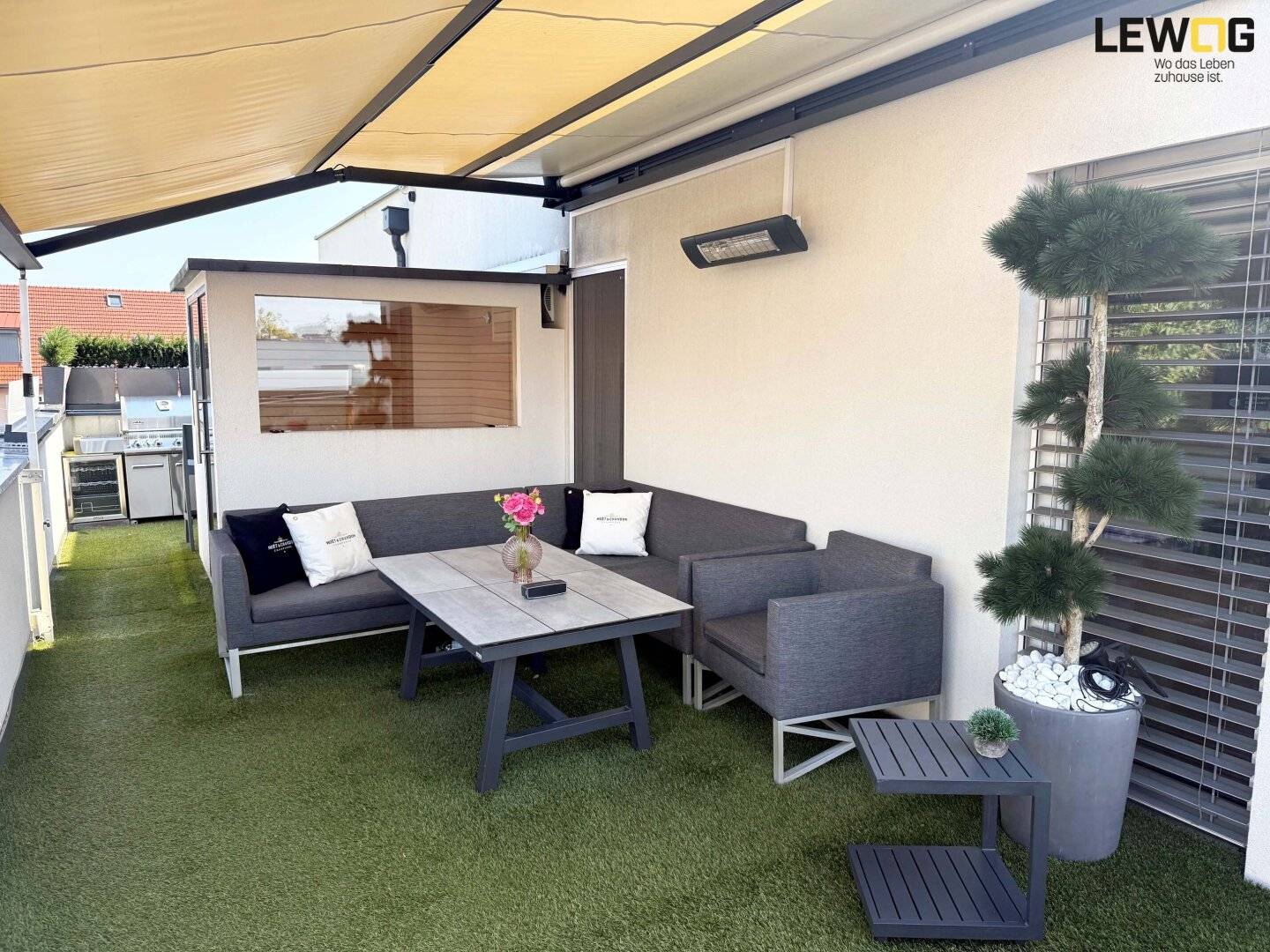 Penthouse mit Panorama Terrasse Sauna und Designkueche