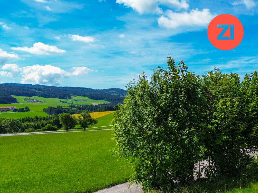 Baugrundstück mit Fernblick am Wiesenrand von Zwettl an der Rodl