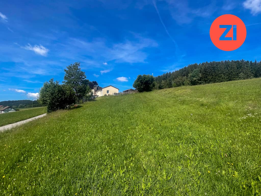 Baugrundstück mit Fernblick am Wiesenrand von Zwettl an der Rodl