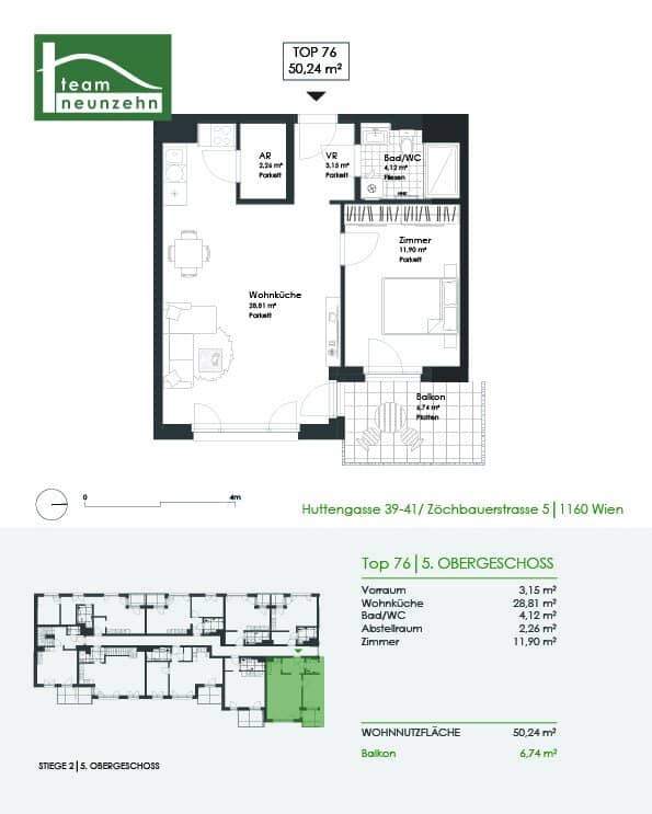 Innovation meets living comfort - New build apartments in Huttengasse for rent! Available from September