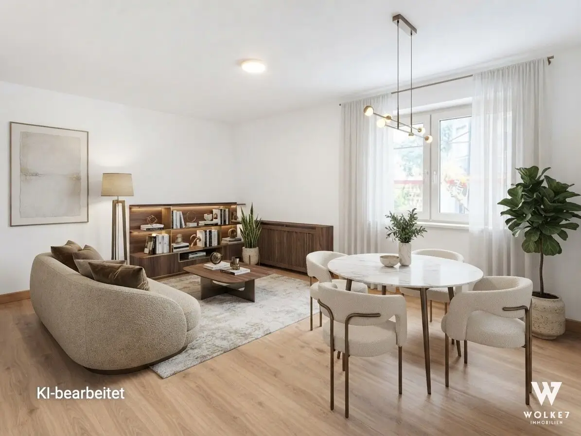 Bright 3-room apartment with elevator and shared garden