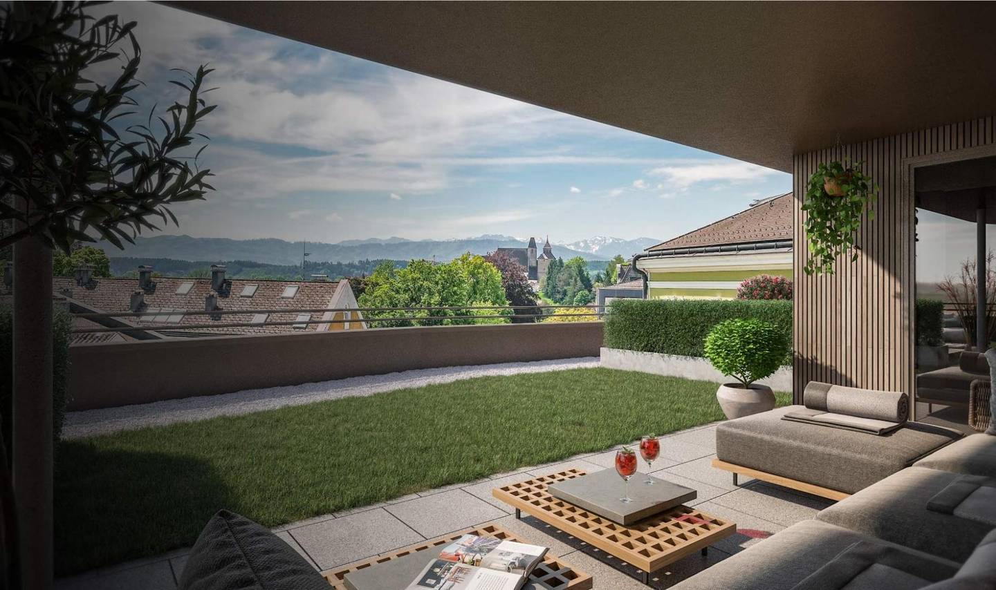 Erdgeschosswohnung mit Loggia nahe dem Stadtplatz