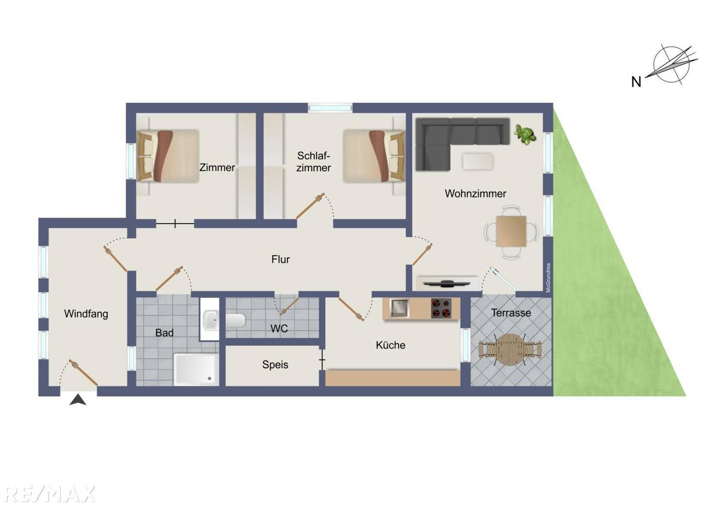 Gartenwohnung mit Terrasse und Tiefgarage in Mariatrost