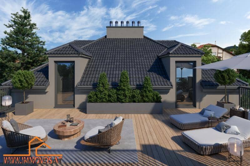 Penthouse with large terrace and green view