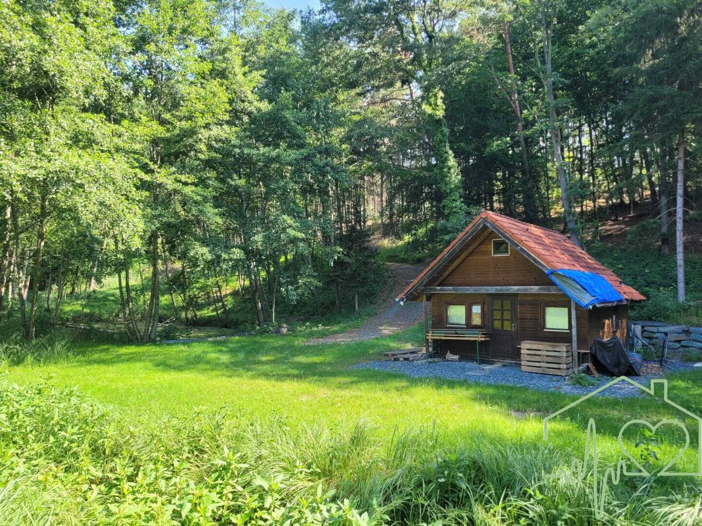 Fischteichanlage mit Hütte und Wasserrechten mitten im Wald
