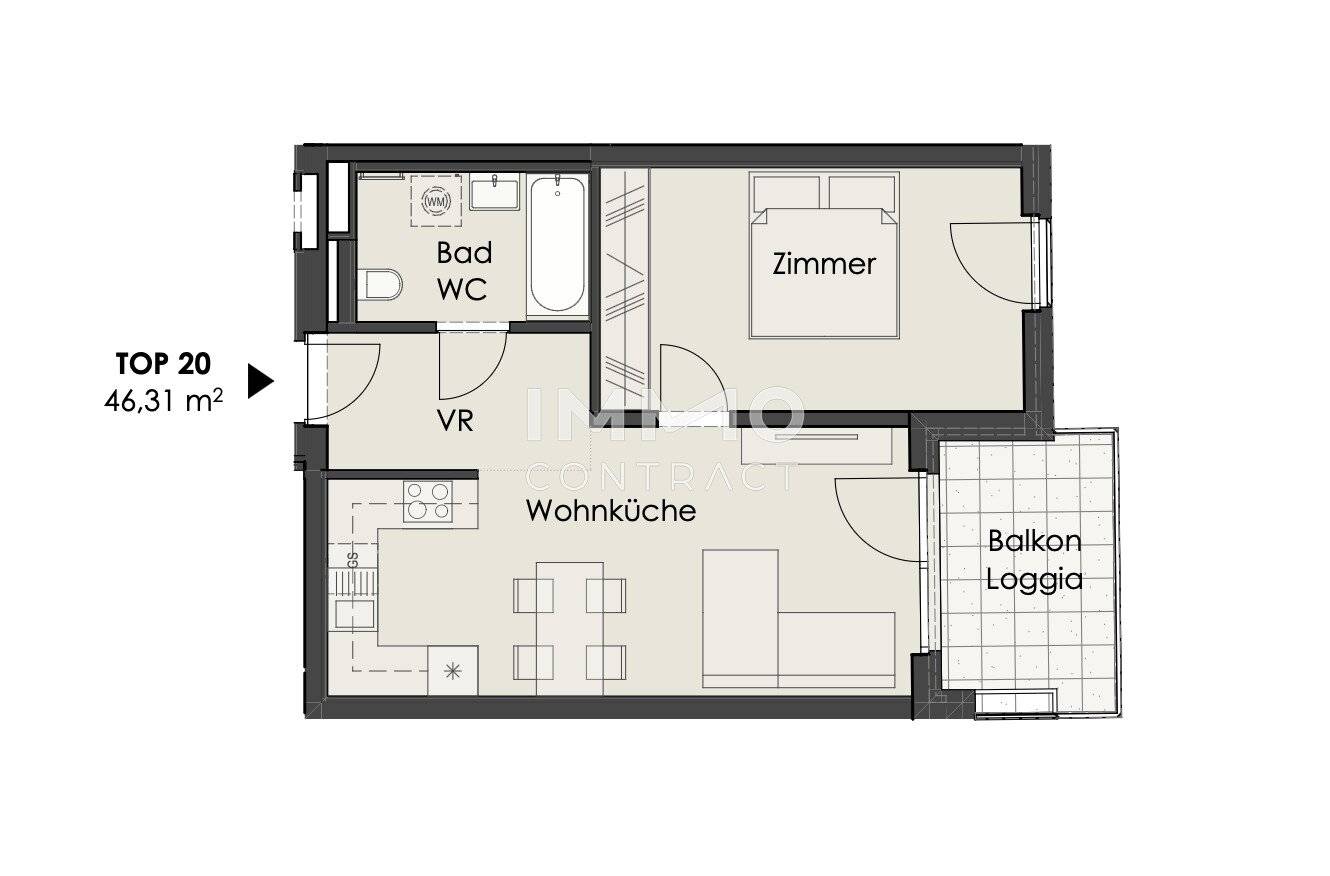 Investment apartment with balcony and loggia near Schönbrunn