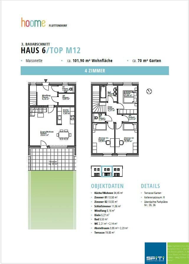 Neubau Maisonettewohnung mit Garten und Terrasse