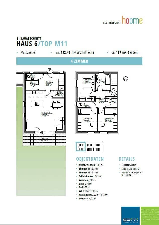 Maisonettewohnung mit Garten und Terrasse in ruhiger Lage