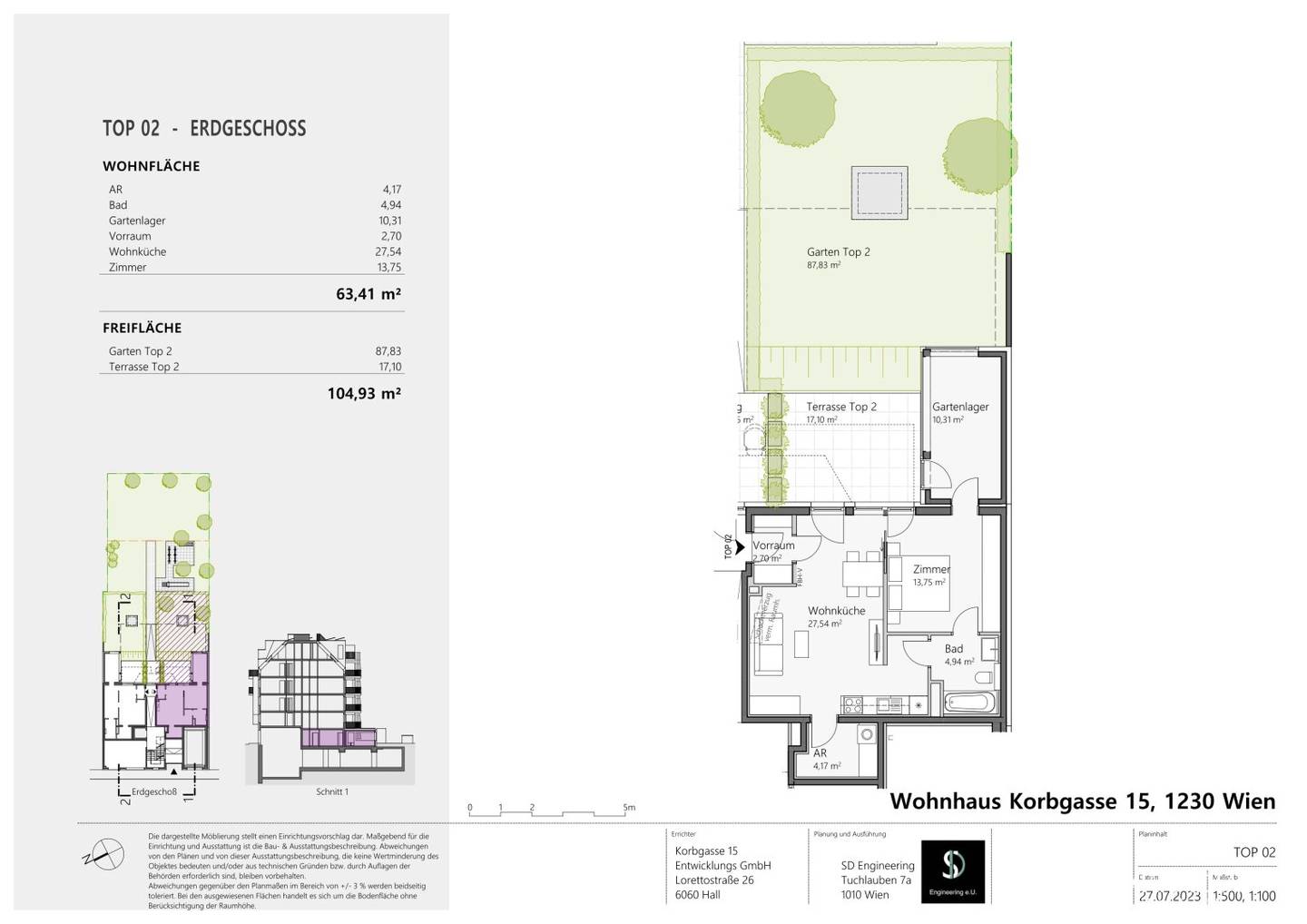 Erdgeschosswohnung mit Garten und Terrasse im Grünen