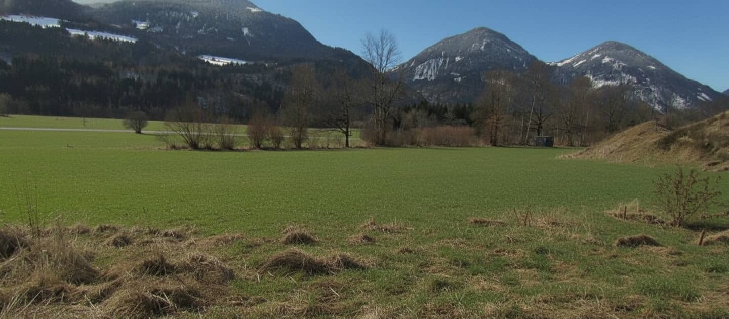 Sonnenverwöhntes Grundstück mit Ausblick auf die Alpen