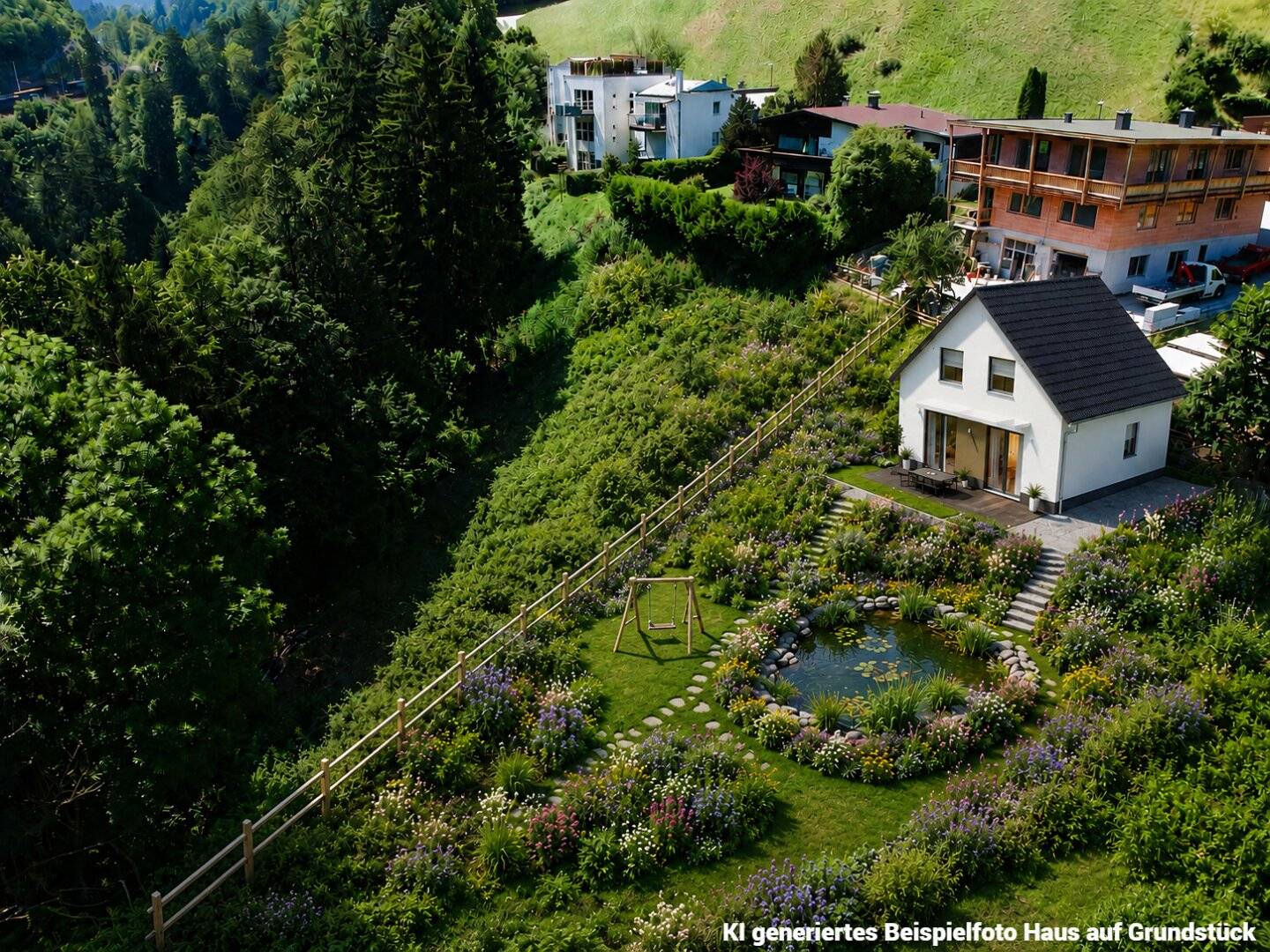 Sunny plot with mountain view and new build option