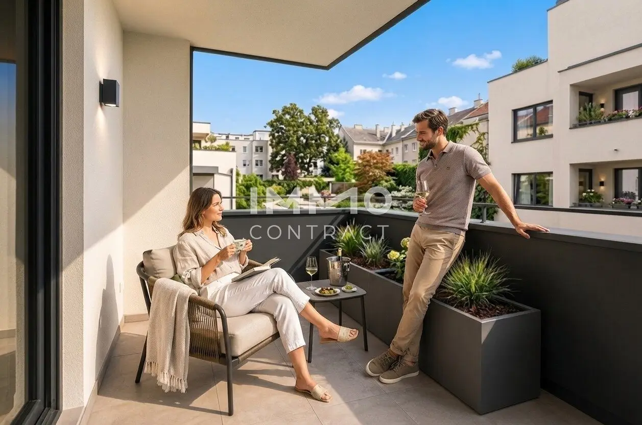 Neubauwohnung mit Balkon und Loggia nahe Schönbrunn