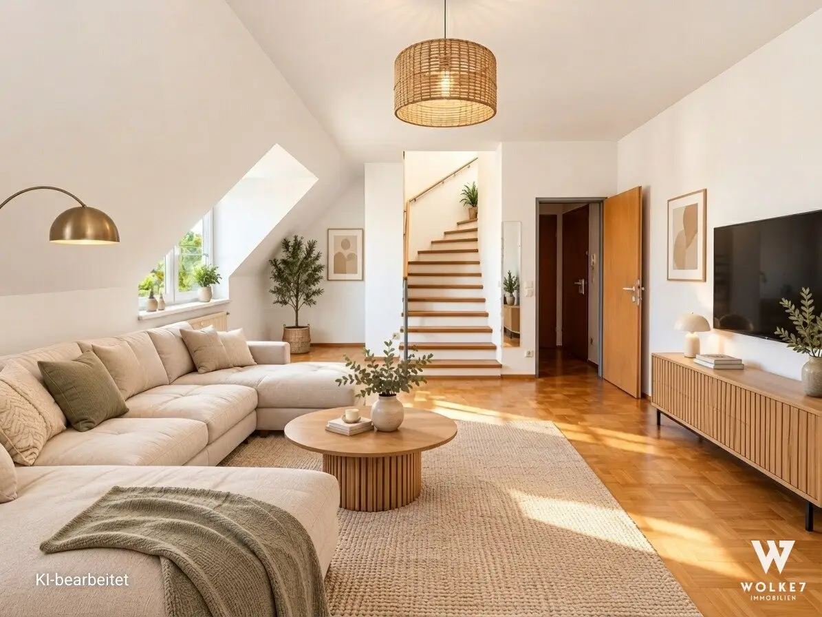Lichtdurchflutete Maisonettewohnung mit Balkon und Tiefgaragenplatz