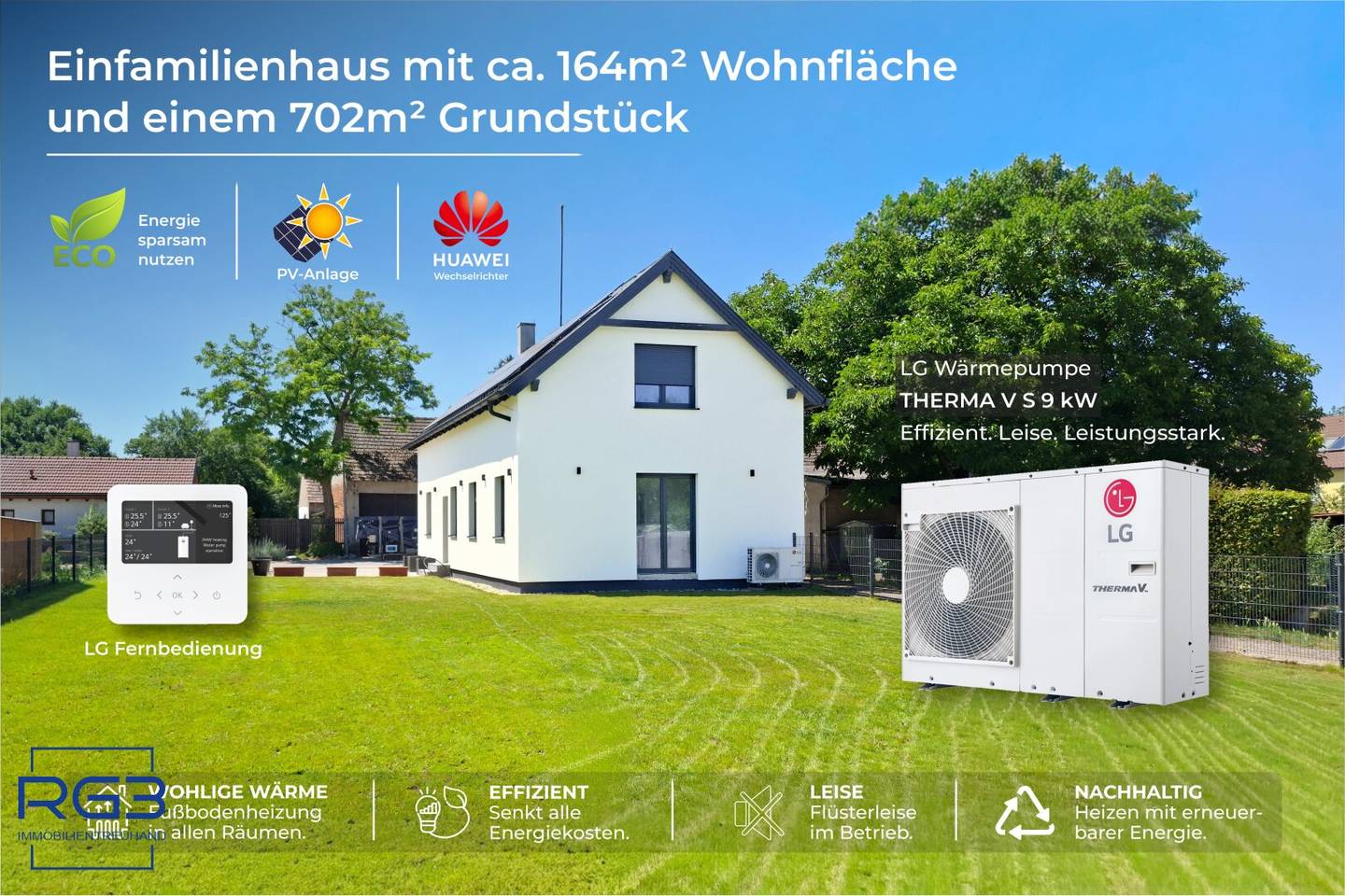 Energy-conscious single-family house with 164m² living area and large garden