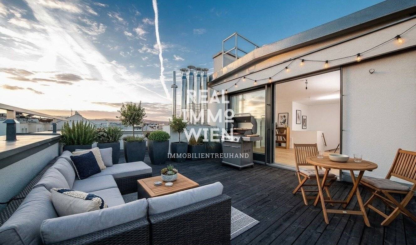 Penthouse apartment with balcony and west-facing terrace
