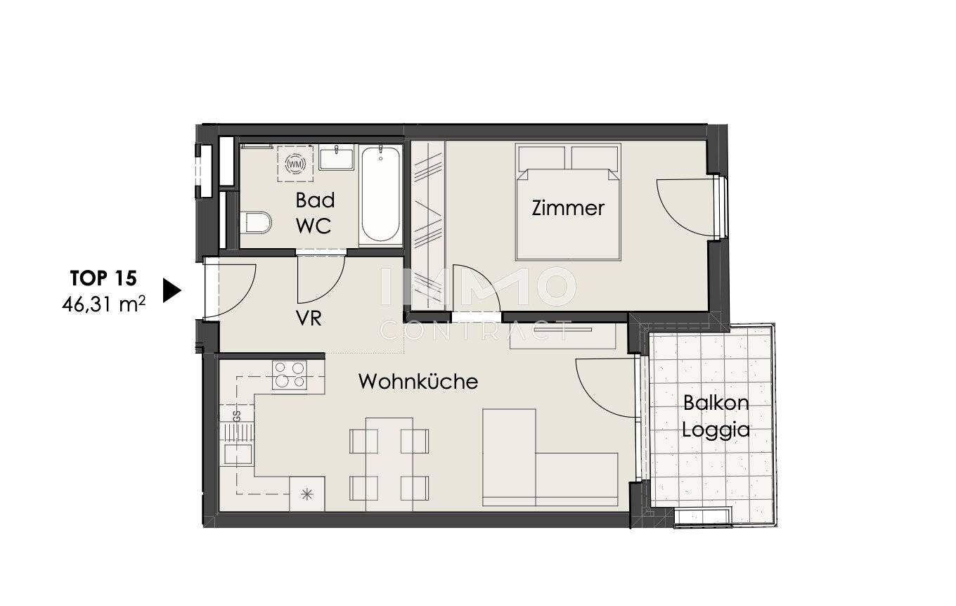 Bright New Build Apartment with Balcony and Loggia near Schönbrunn