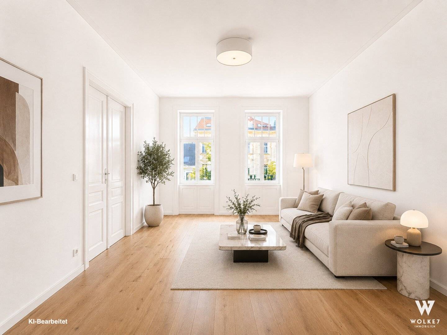 Sanierte Altbauwohnung mit Balkon und Fußbodenheizung