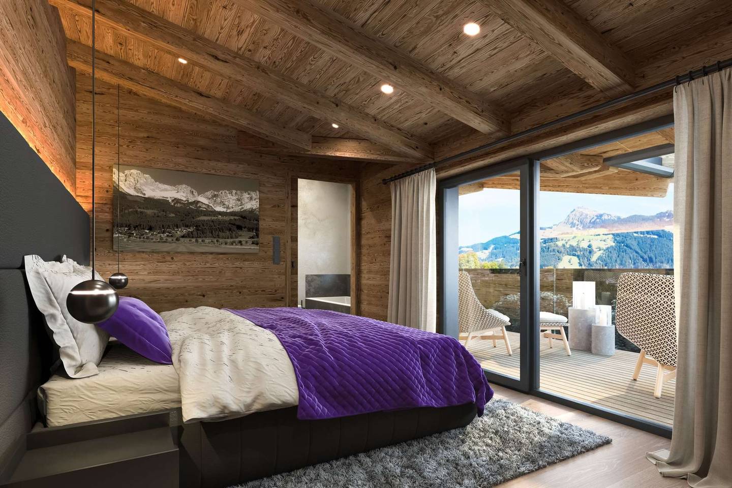 Penthouse mit Bergpanorama und großer Terrasse
