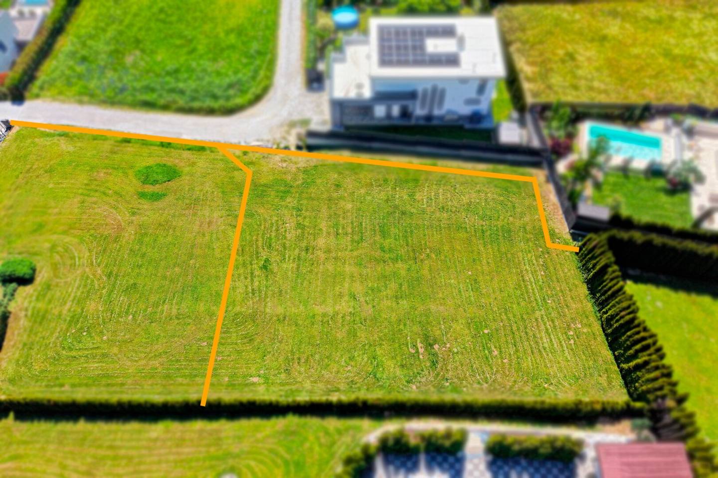 Sunny building plot in southwest location with green view