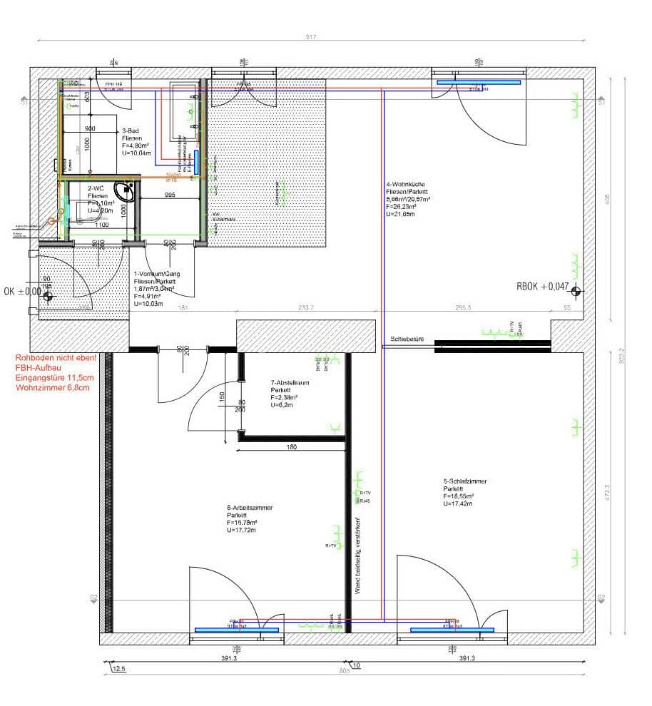 Like-new apartment with parquet and fitted kitchen