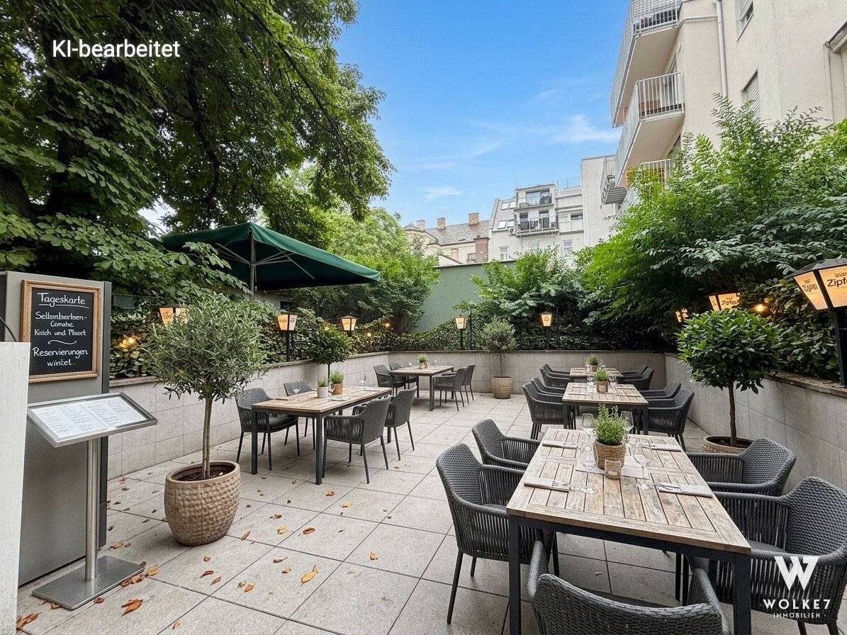 Gastronomy premises with beer garden and apartment near U2 Stadlau