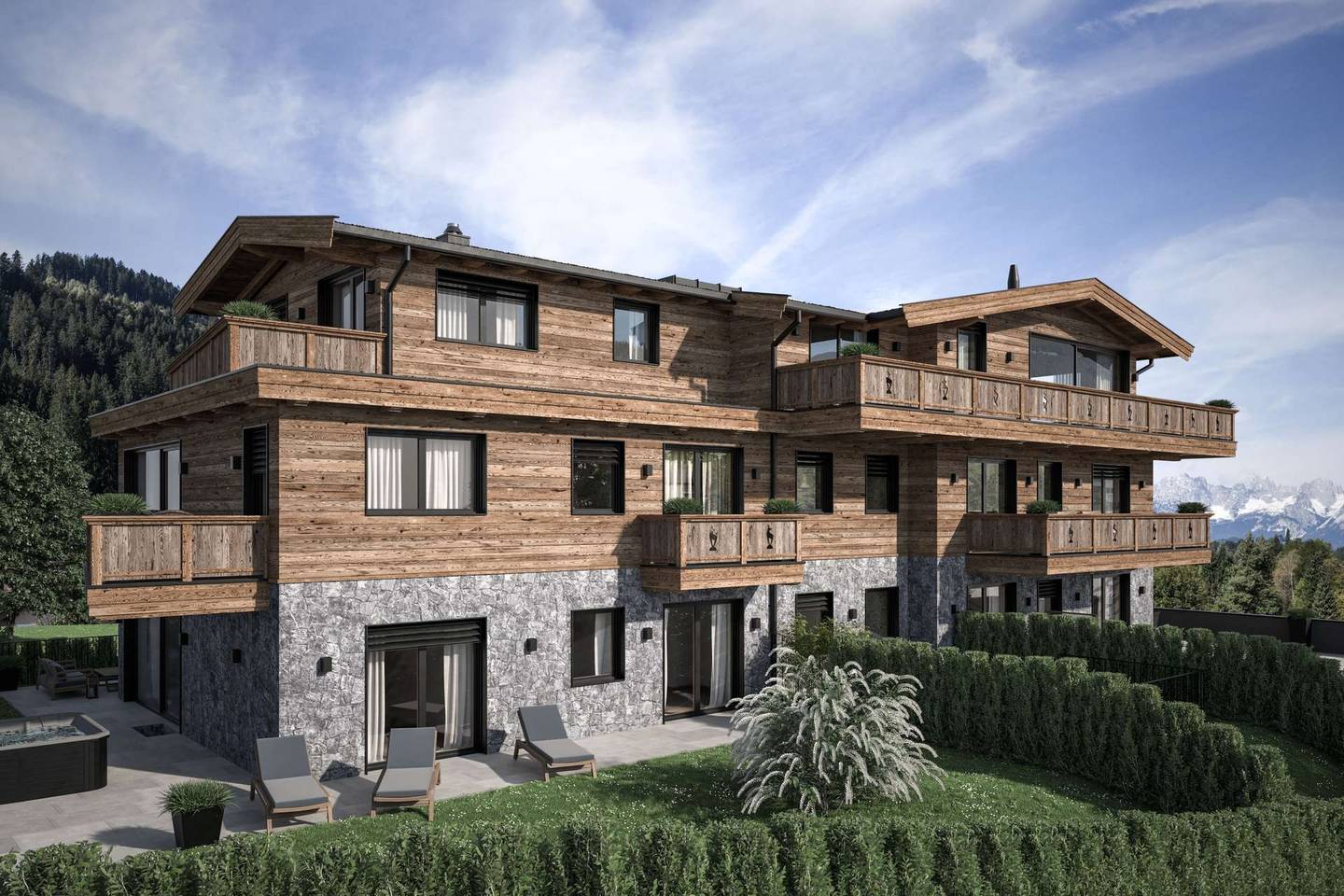 Südwohnung mit Terrasse und Sauna in Kitzbühel