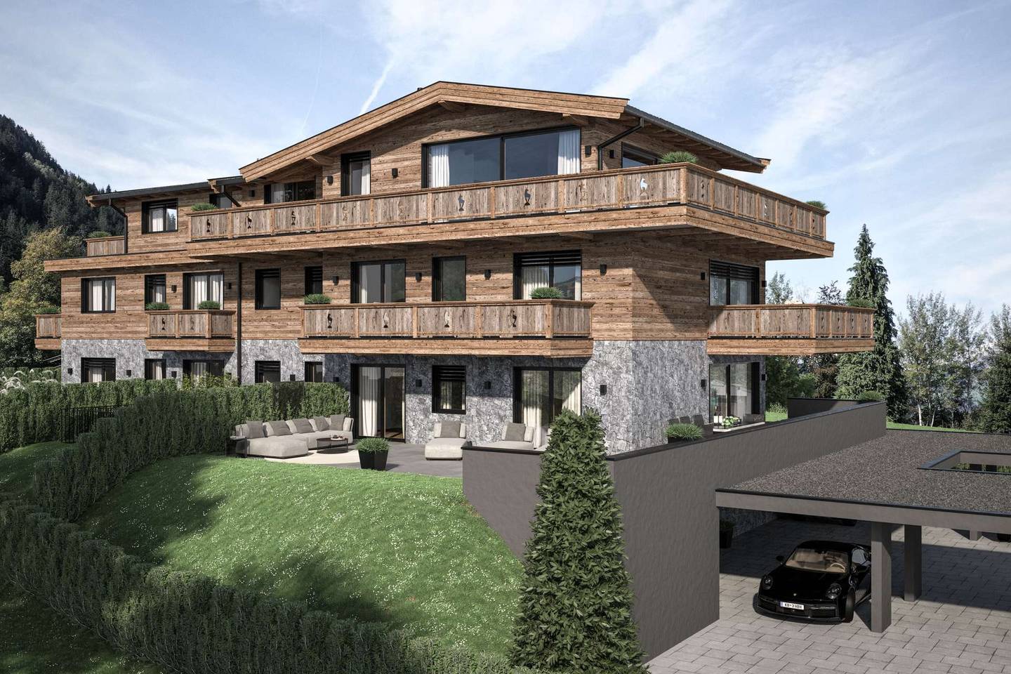 Südwohnung mit Terrasse und Sauna in Kitzbühel