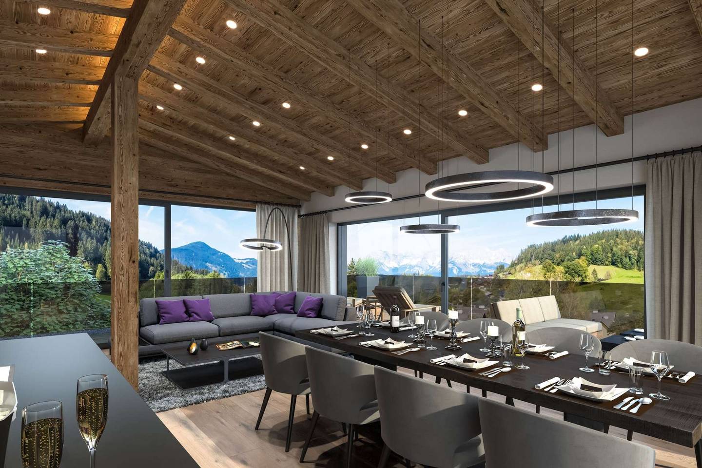 Maisonettewohnung mit Terrasse und Blick auf den Wilden Kaiser
