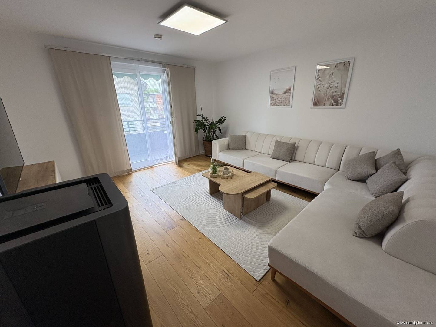 Modernized apartment with balcony and pellet stove in quiet location