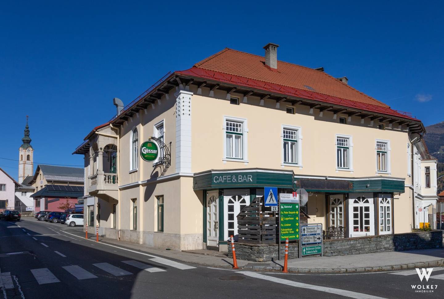 Hospitality premises in village center with high visibility