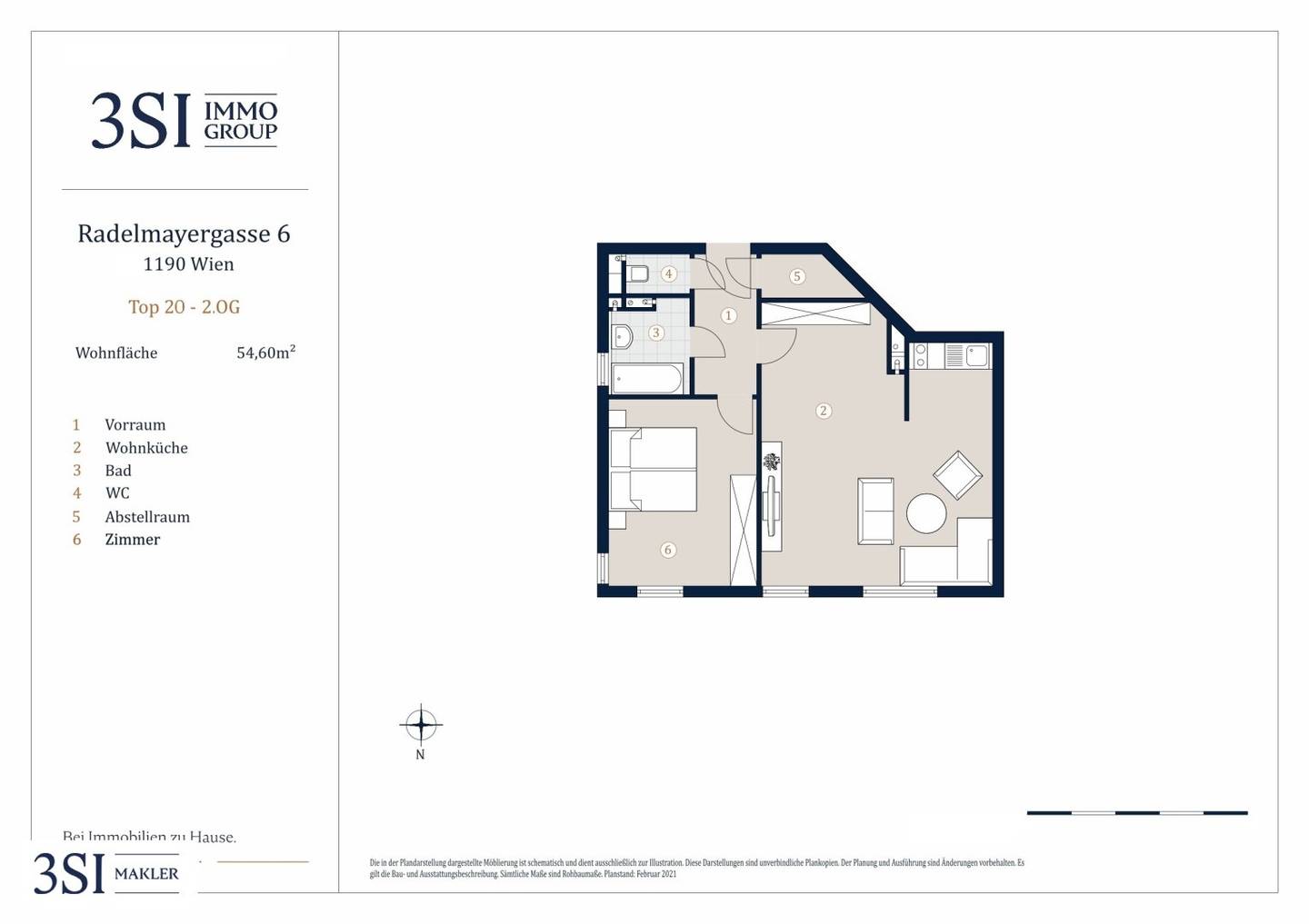 New build apartment with fireplace connection and park view in Döbling