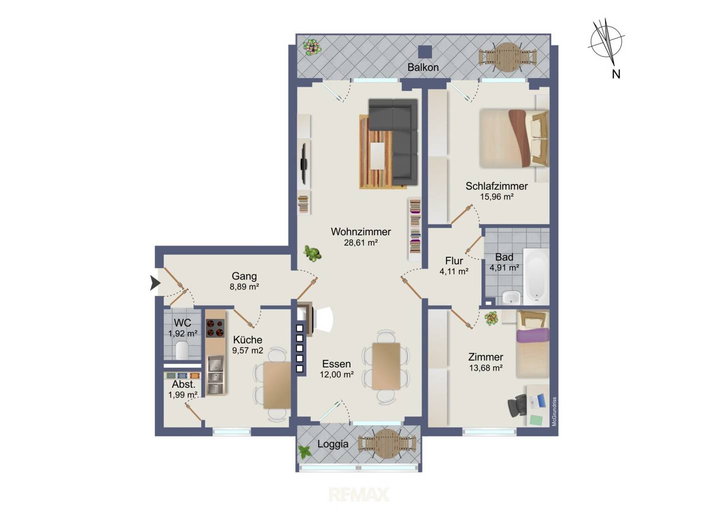 Helle Wohnung mit Balkon und Kellerabteil in Frohnleiten