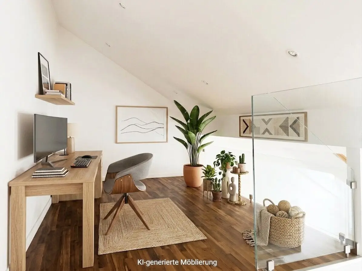 Helle Dachgeschosswohnung mit Einbauküche und Parkett