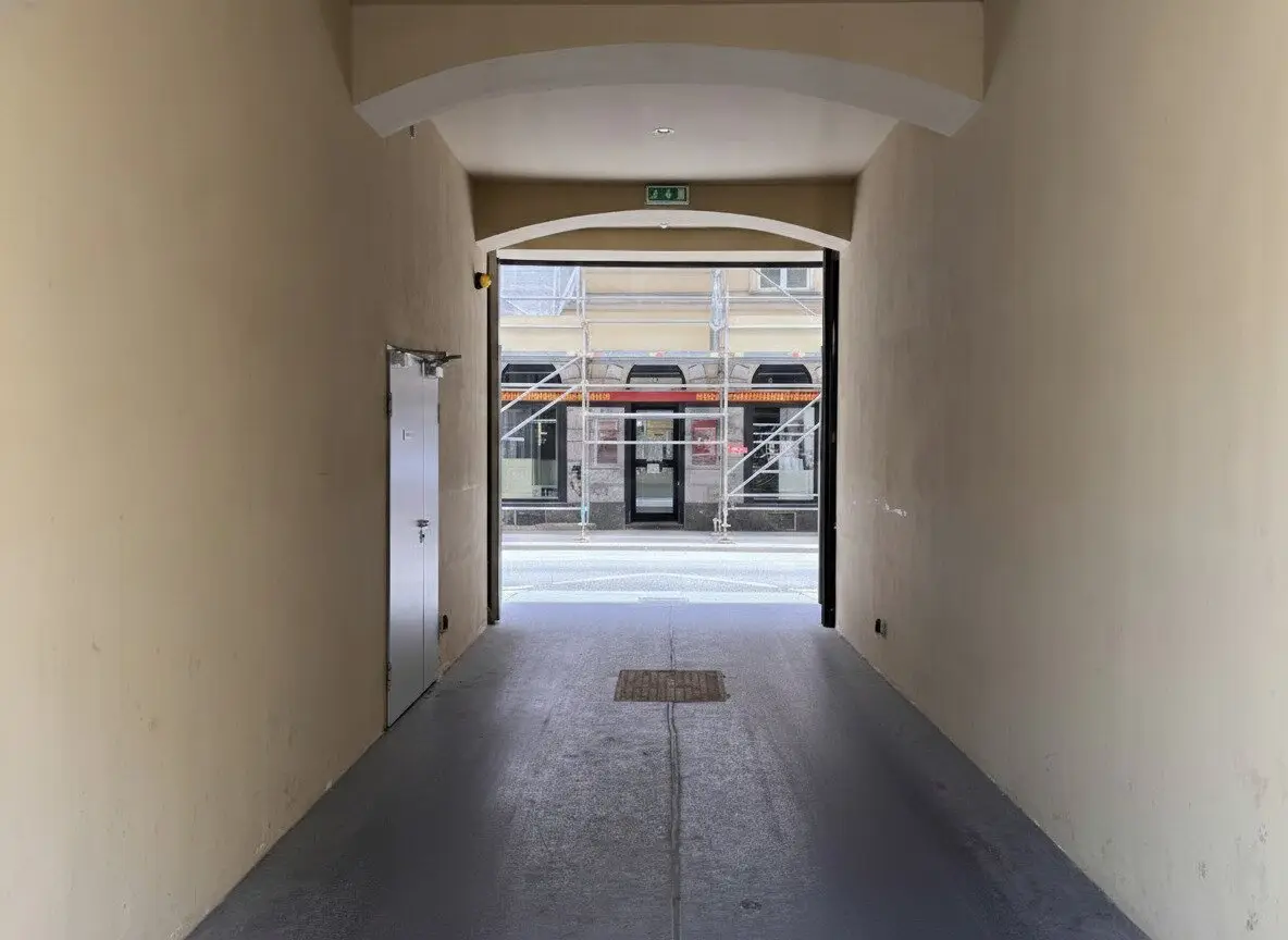 Bright parking space in private garage with daylight