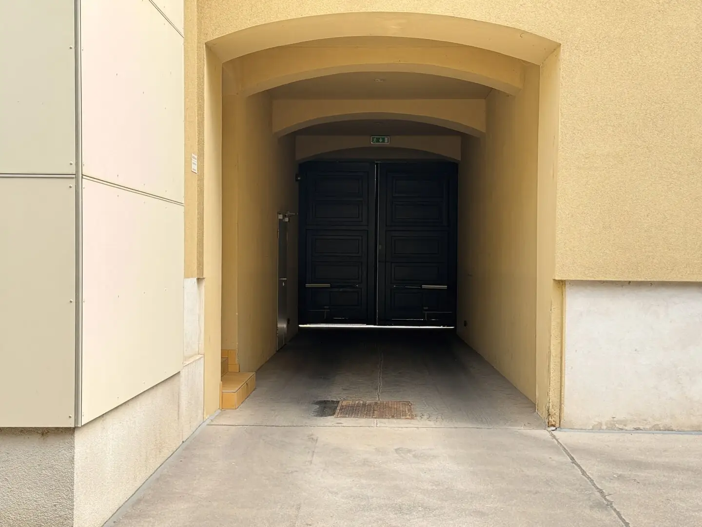 Bright parking space in private garage with daylight