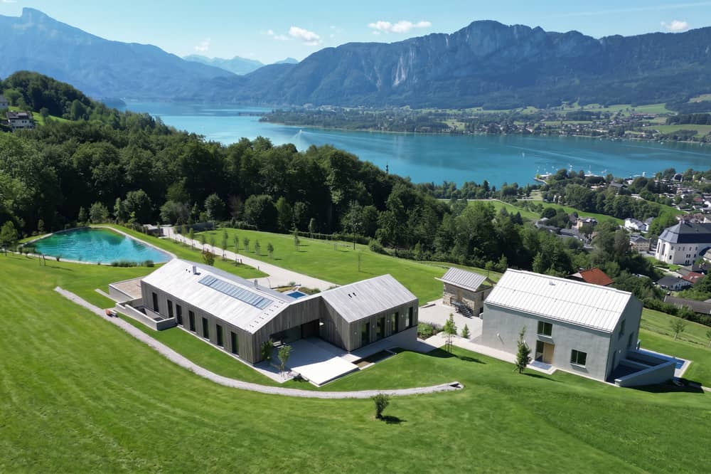 Architektenvillen mit Seeblick und eigenem Schwimmteich