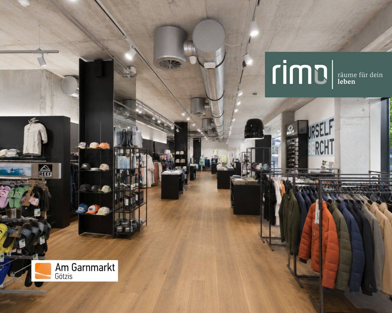 Retail space with parquet and large display windows in busy central location