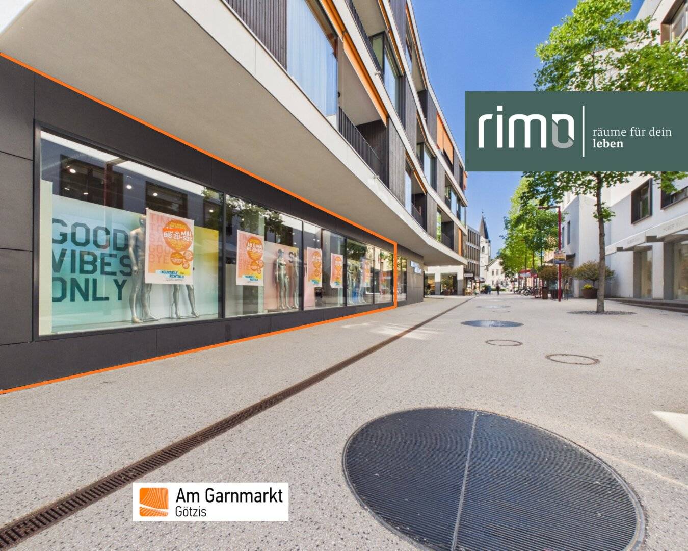 Retail space at Garnmarkt with parquet and elevator